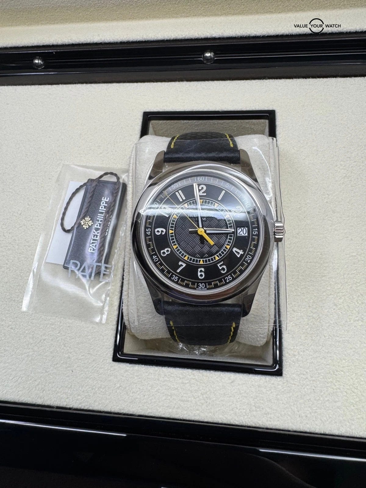 Unworn 2024 Patek Philippe Calatrava 40mm 6007G-001 White Gold Black Dial Yellow