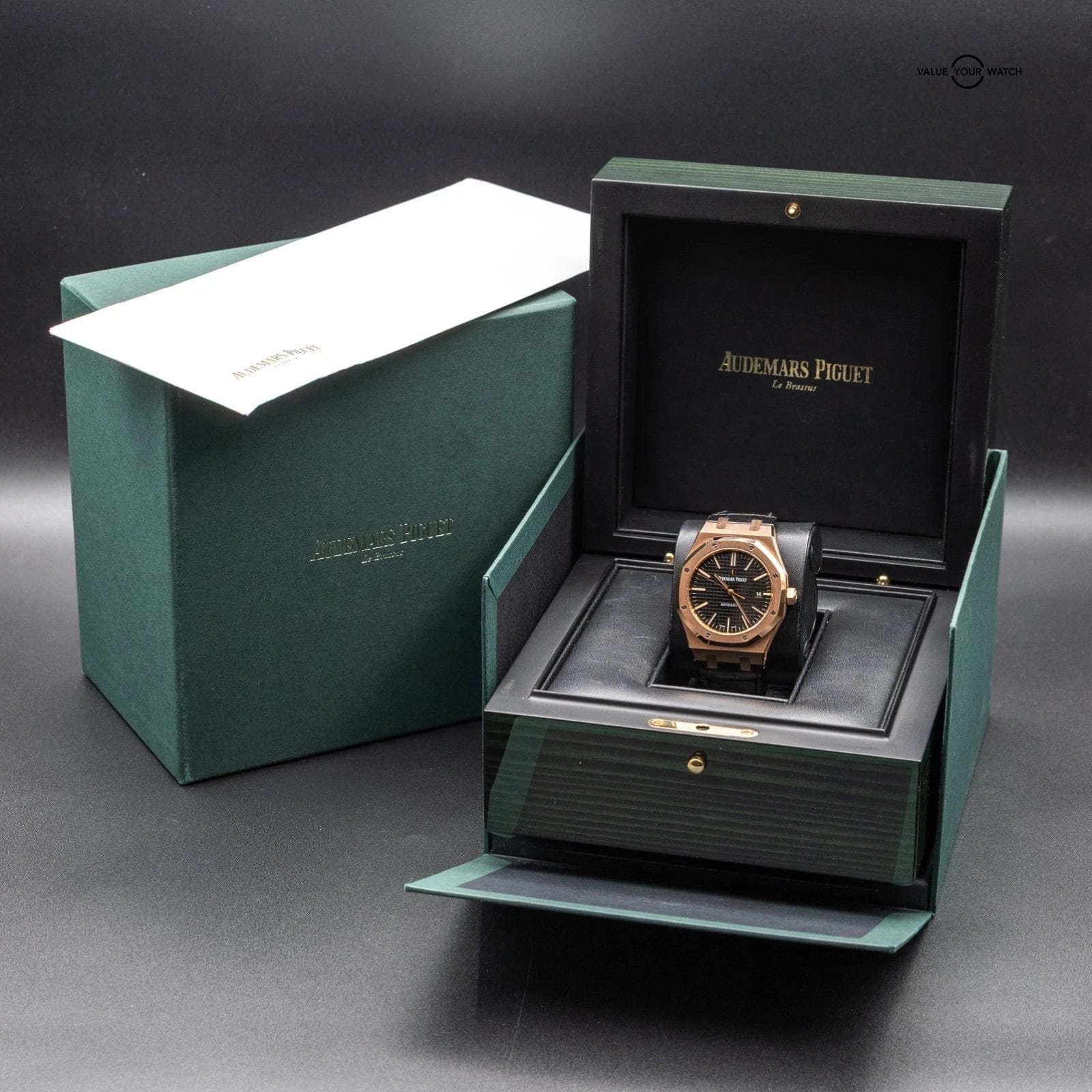 Audemars Piguet Royal Oak Selfwinding 41mm AP 15400OR Rose Gold Black Dial - Image 15