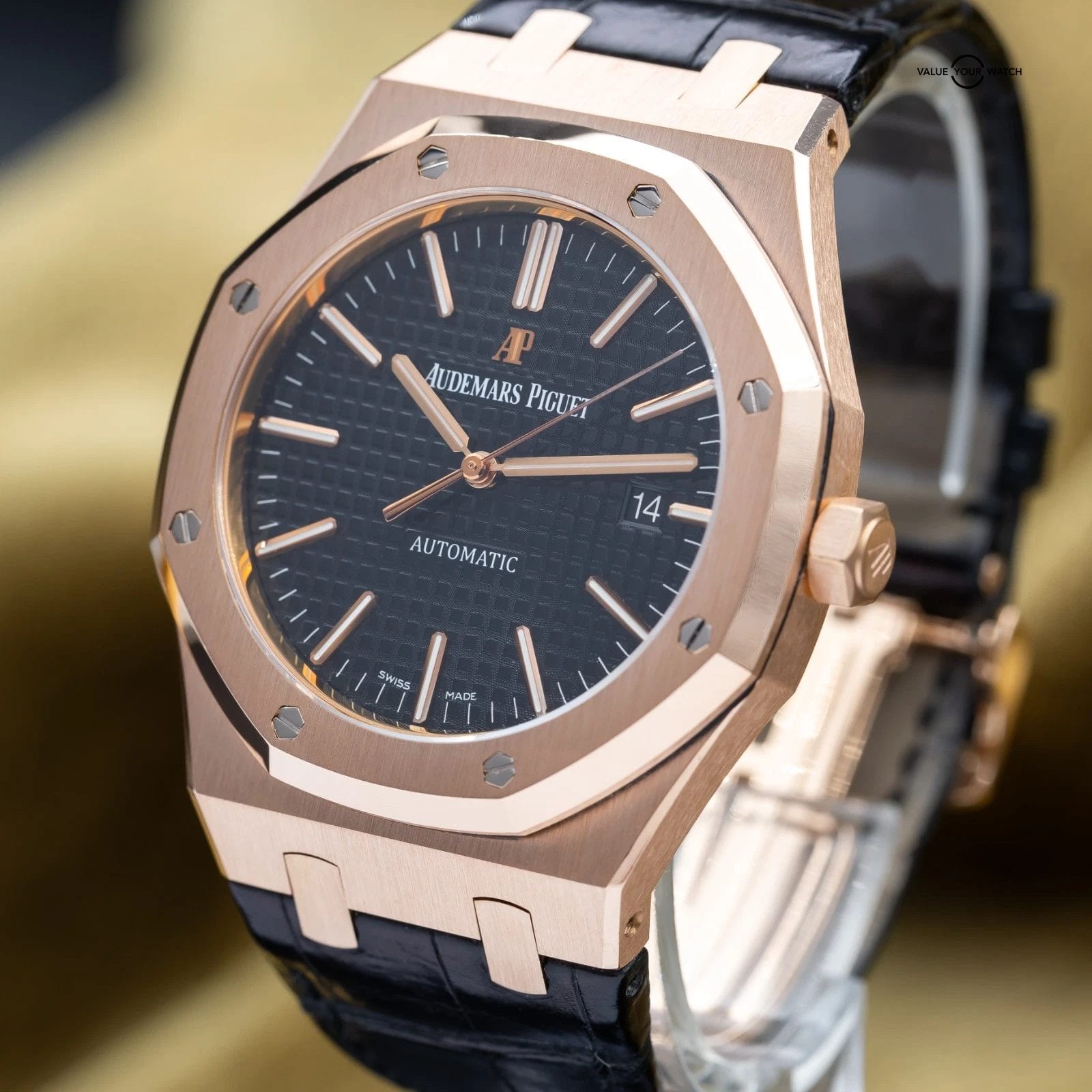 Audemars Piguet Royal Oak Selfwinding 41mm AP 15400OR Rose Gold Black Dial - Image 19