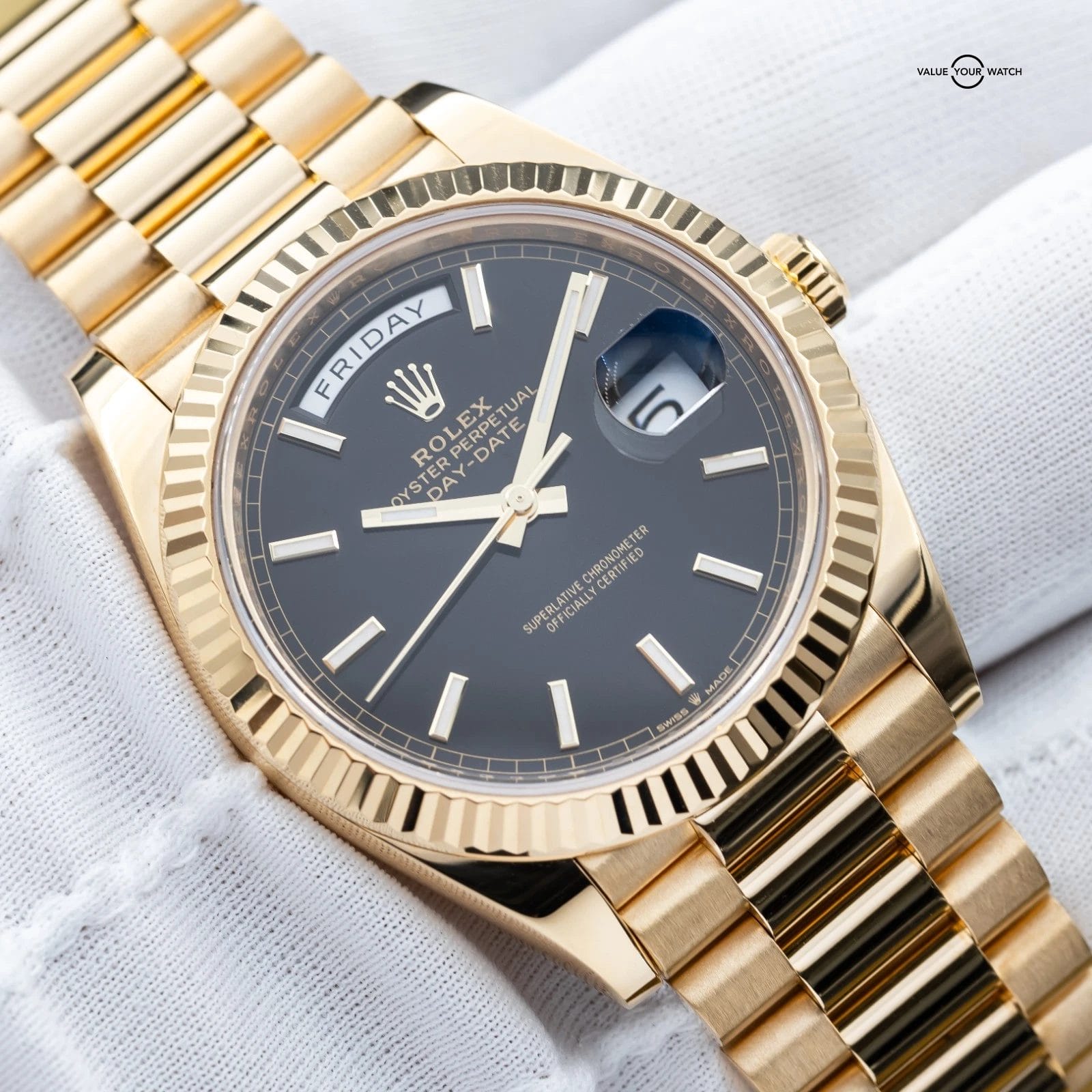 2025 Rolex Day-Date 40 18kt Yellow Gold Black Dial President 228238 - Full Set - Image 5