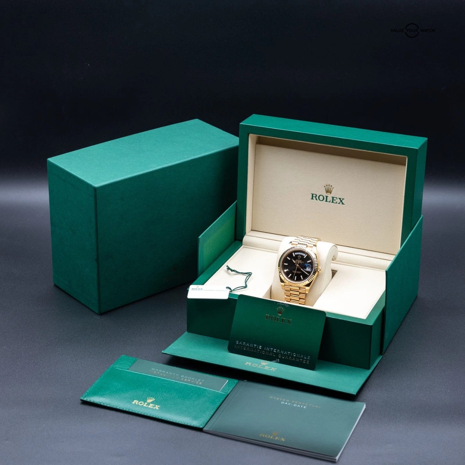 2025 Rolex Day-Date 40 18kt Yellow Gold Black Dial President 228238 - Full Set - Image 13