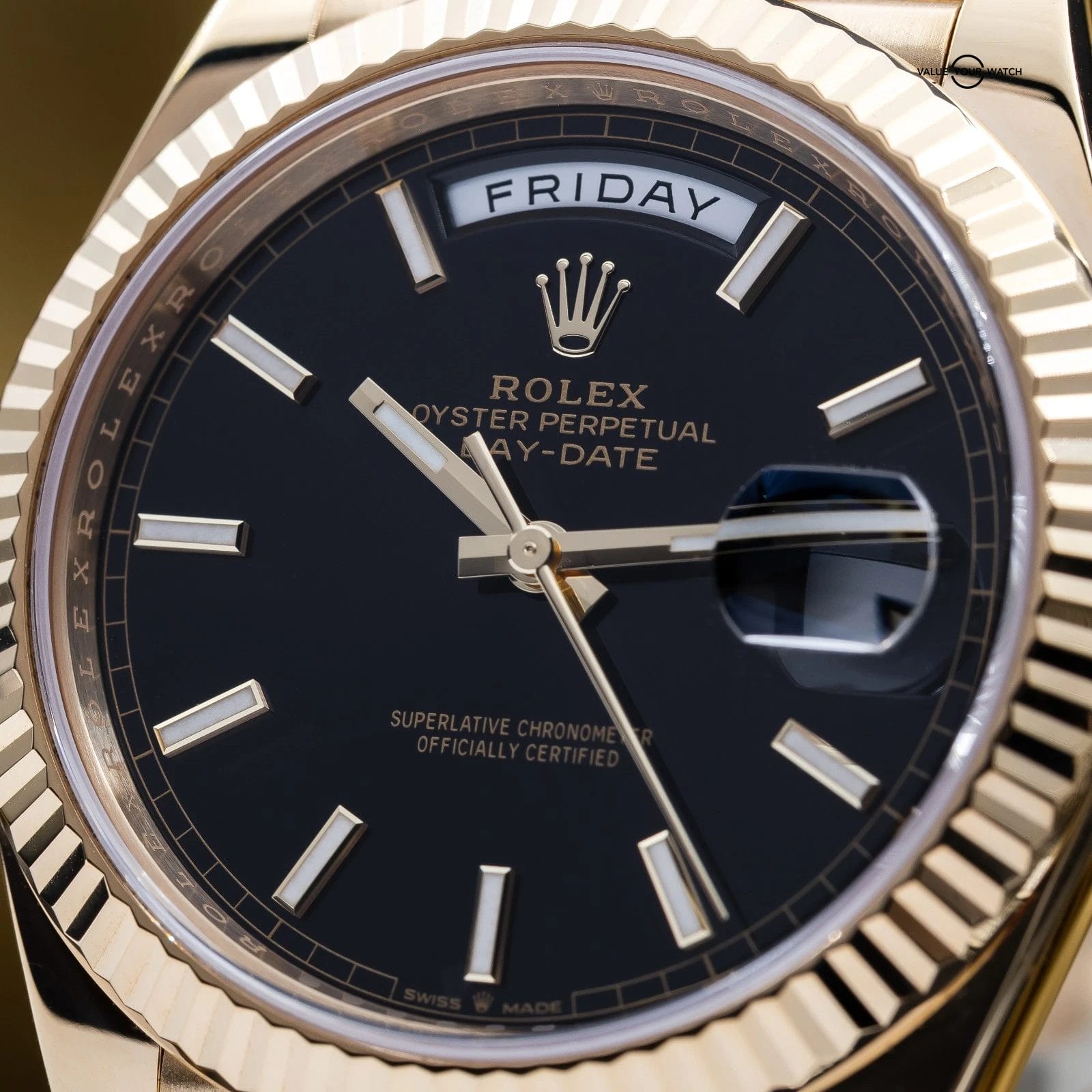 2025 Rolex Day-Date 40 18kt Yellow Gold Black Dial President 228238 - Full Set - Image 14