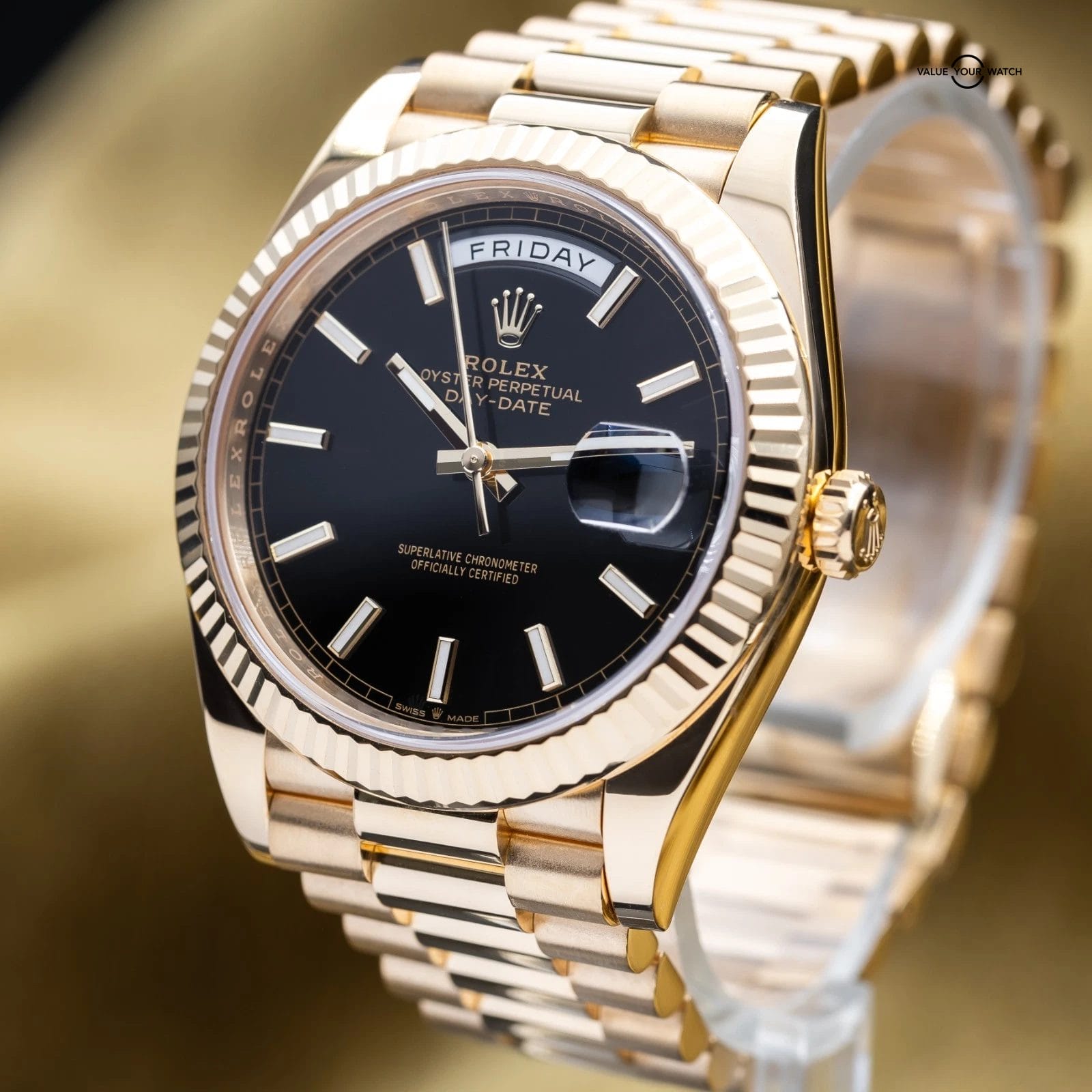 2025 Rolex Day-Date 40 18kt Yellow Gold Black Dial President 228238 - Full Set - Image 17