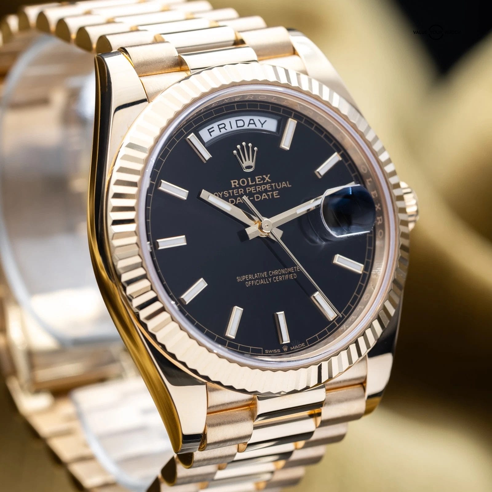 2025 Rolex Day-Date 40 18kt Yellow Gold Black Dial President 228238 - Full Set - Image 18