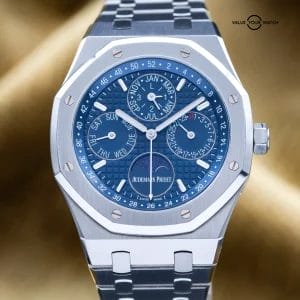 Audemars Piguet Royal Oak Perpetual Calendar 41mm Blue Dial AP Quantieme 26574ST