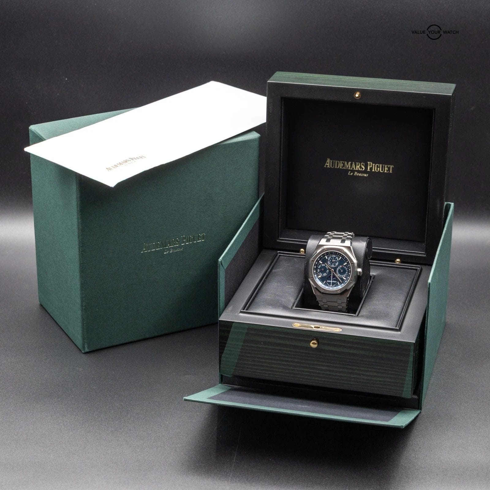 Audemars Piguet Royal Oak Perpetual Calendar 41mm Blue Dial AP Quantieme 26574ST - Image 17