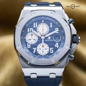 Audemars Piguet Royal Oak Offshore Chrono 42mm AP Navy Steel 26470st Full Set