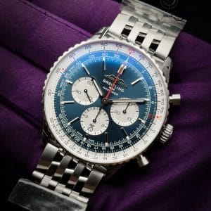 Unworn Breitling Navitimer B01 46mm Blue Dial Complete w/ warranty AB0137211C1A1