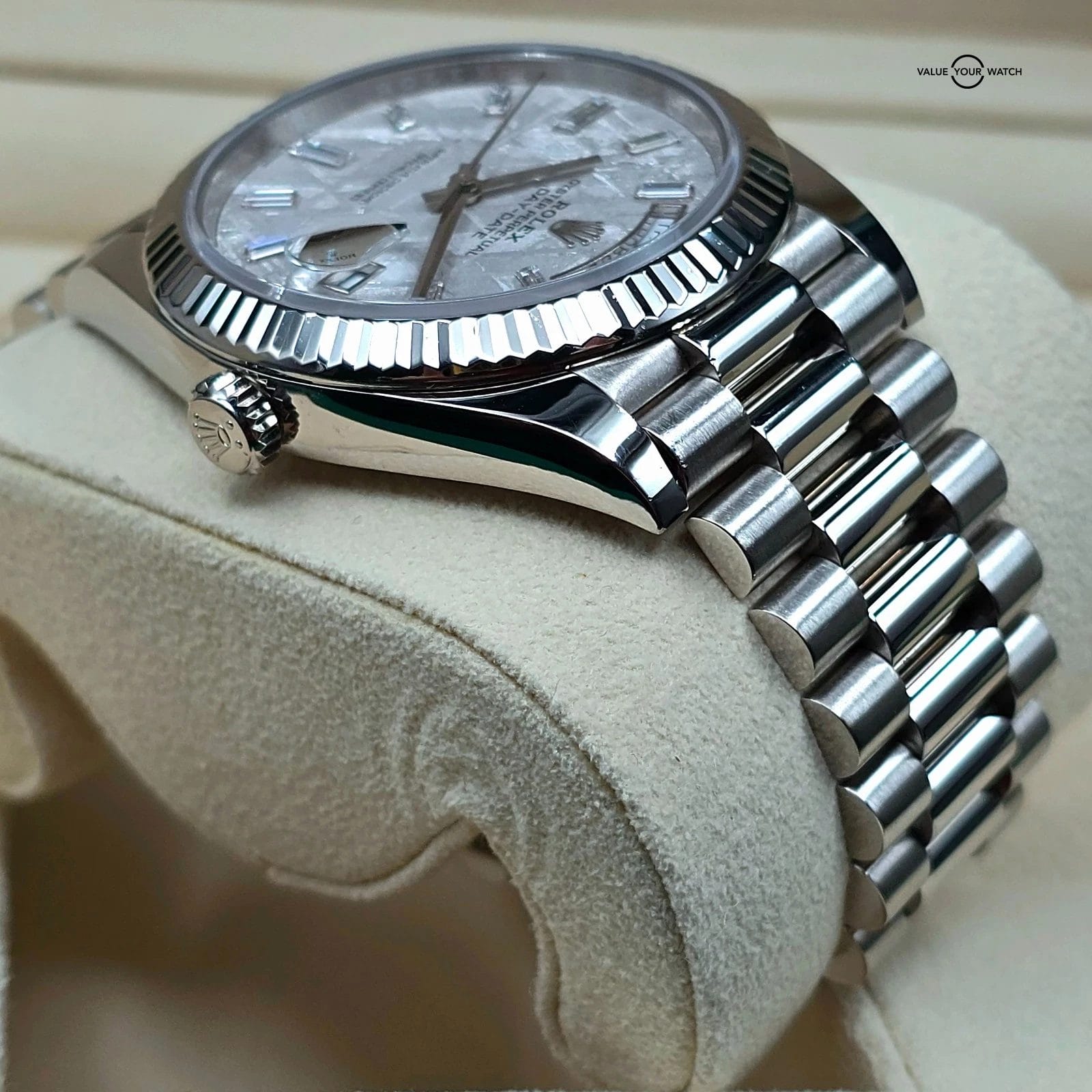 Rolex Day Date 40mm Meteorite Dial President, White Gold. Ref. 228239 - Image 4