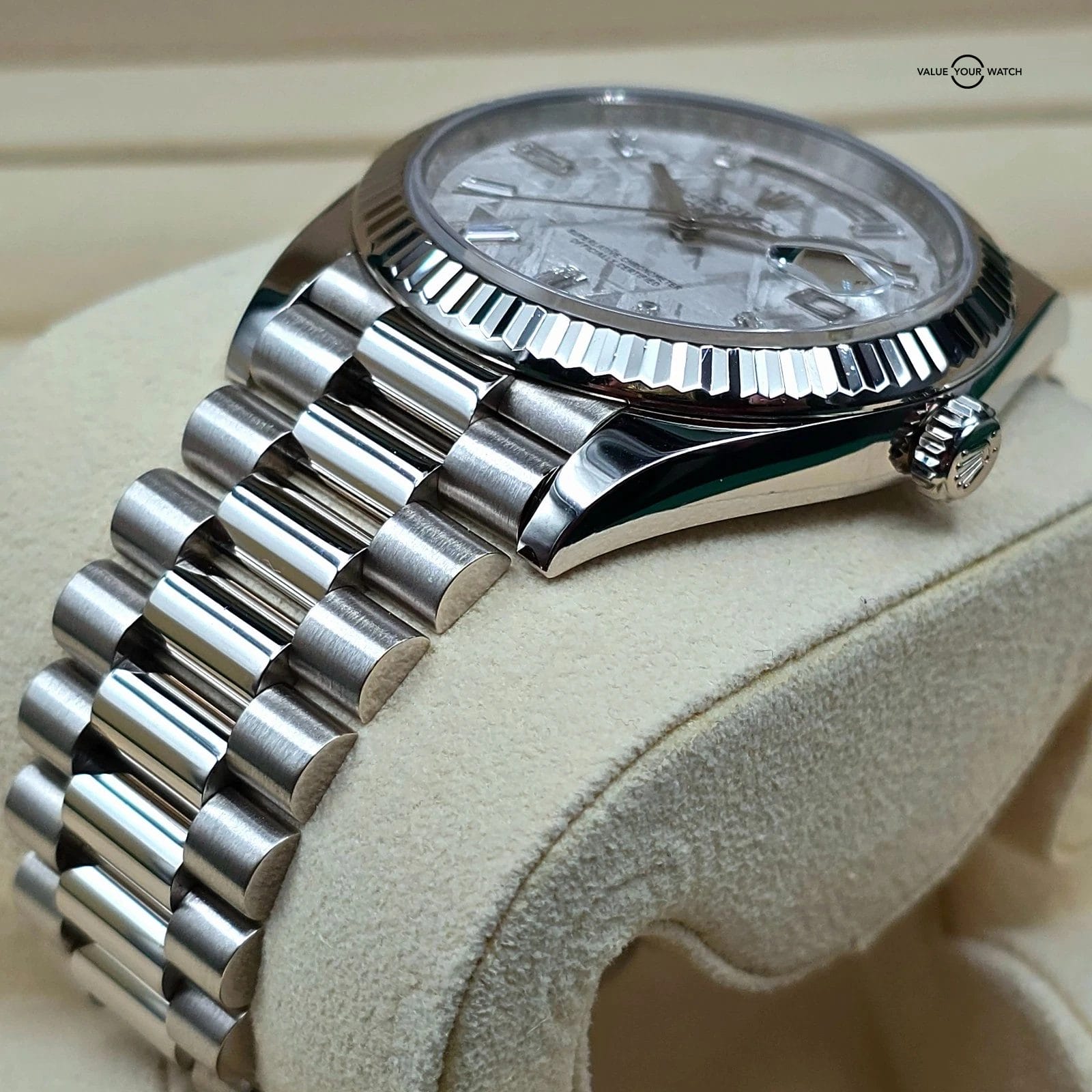 Rolex Day Date 40mm Meteorite Dial President, White Gold. Ref. 228239 - Image 5