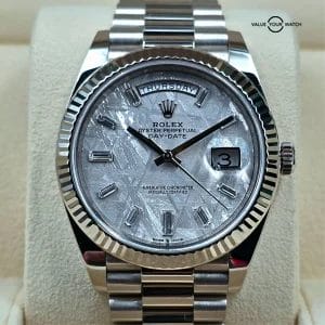 Rolex Day Date 40mm Meteorite Dial President, White Gold. Ref. 228239