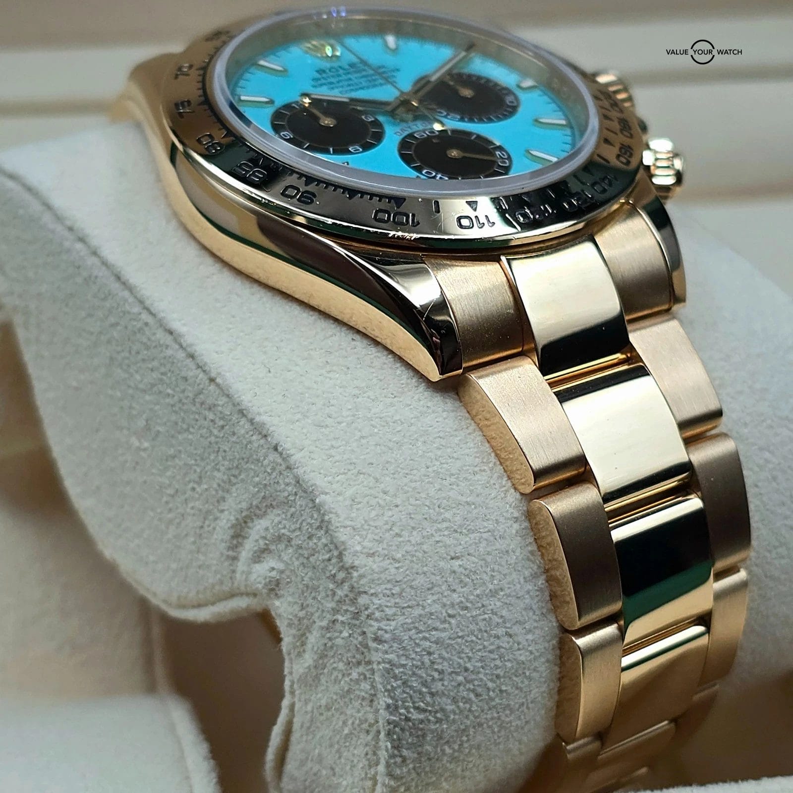Rolex Daytona in 18k yellow gold with custom Turquoise dial! 40mm, Ref. 116508 - Image 2
