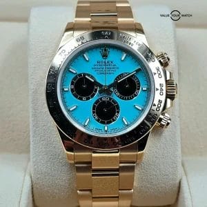 Rolex Daytona in 18k yellow gold with custom Turquoise dial! 40mm, Ref. 116508