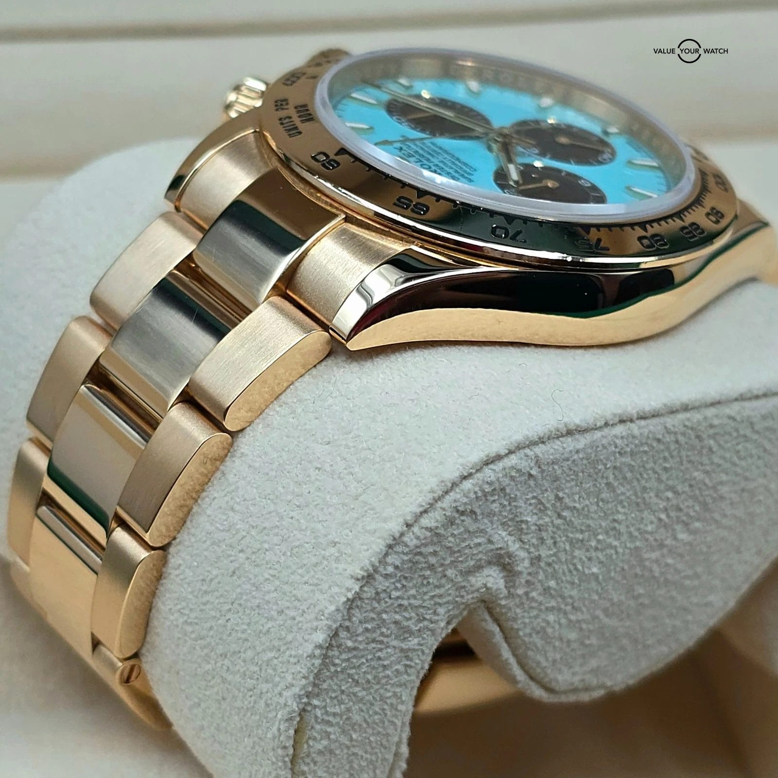 Rolex Daytona in 18k yellow gold with custom Turquoise dial! 40mm, Ref. 116508 - Image 7
