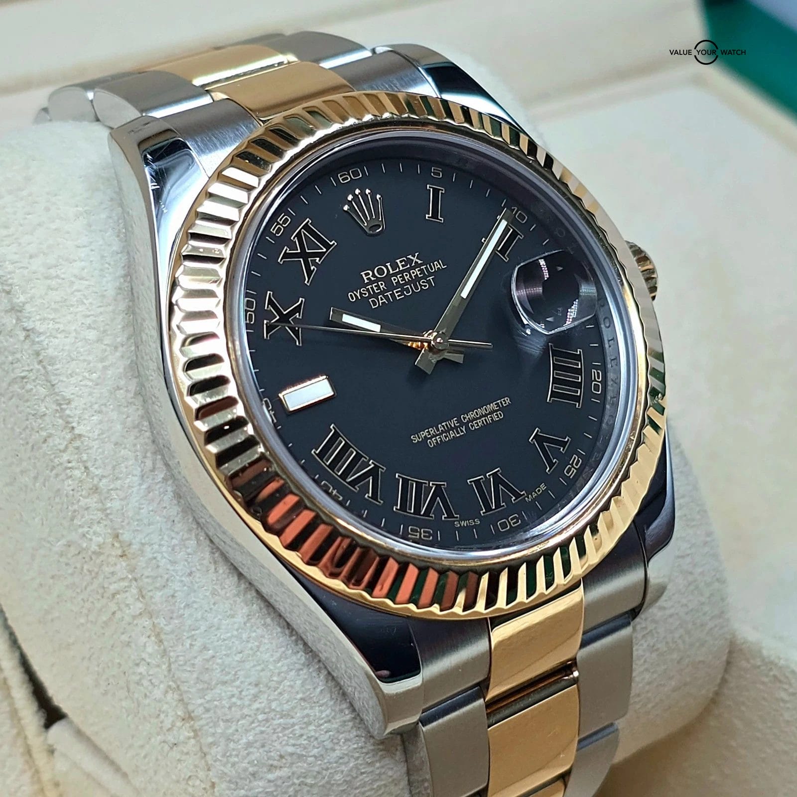 Rolex Datejust II 41mm gray Wimbledon dial, two tone 18k Gold/steel ref 116333 - Image 2