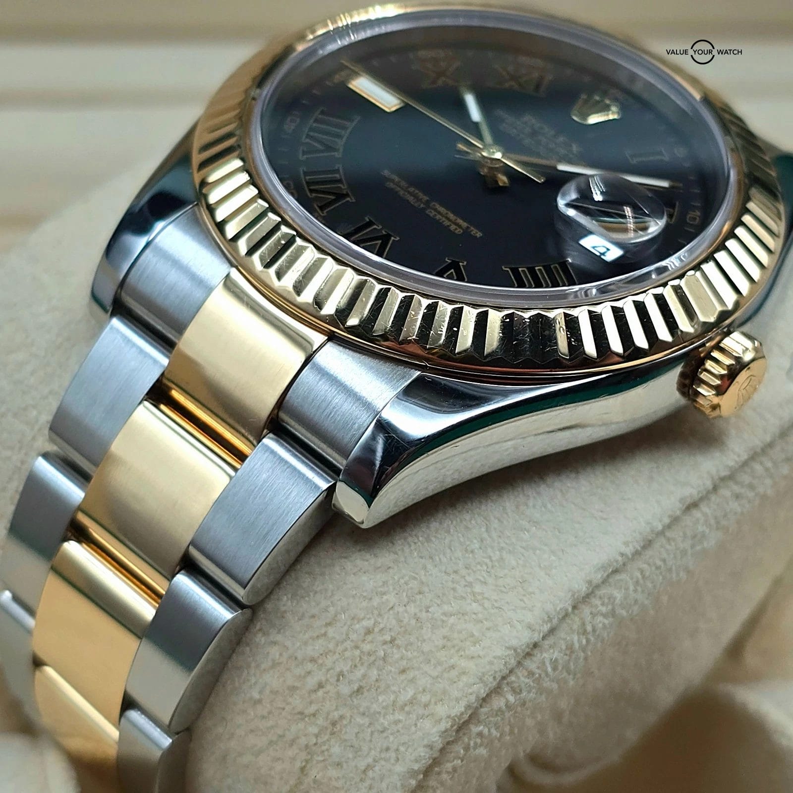 Rolex Datejust II 41mm gray Wimbledon dial, two tone 18k Gold/steel ref 116333 - Image 6