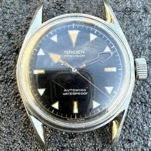Vintage Gruen Ocean Chief Diver Watch 560RSS Missing Bezel From Estate Sale Runs