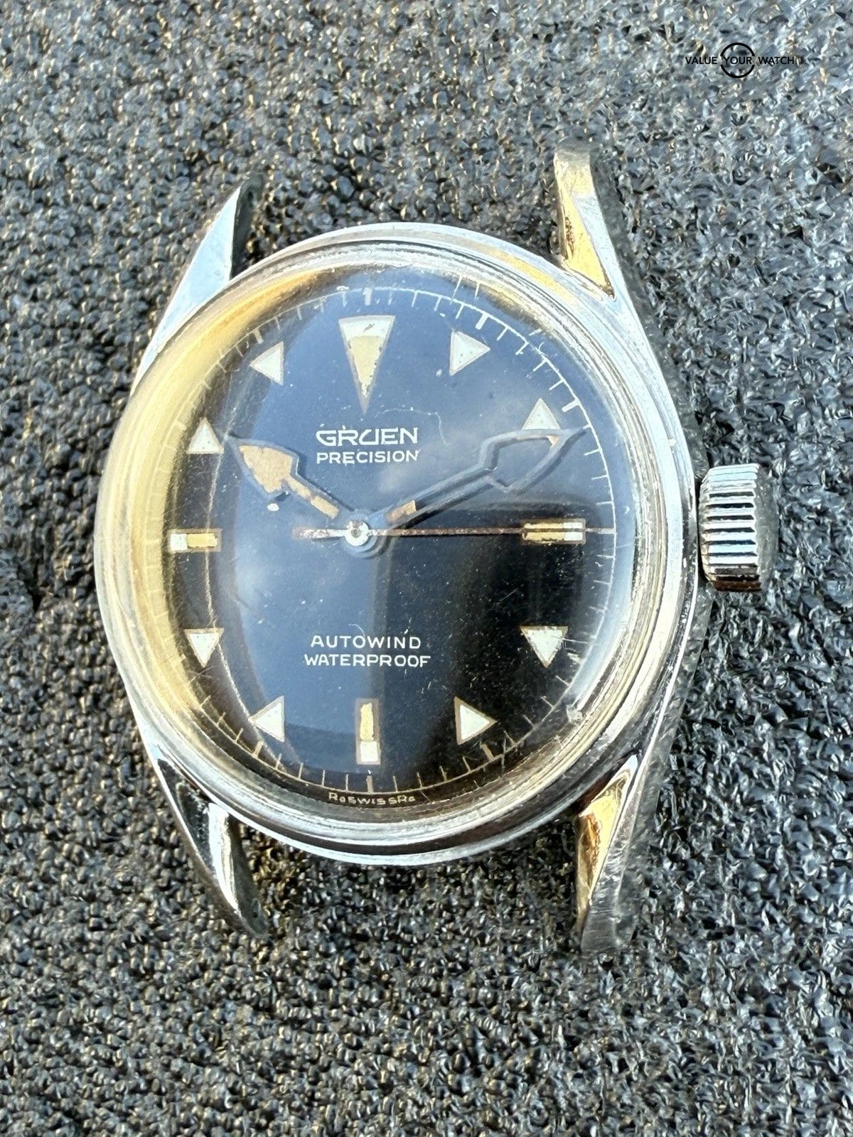 Vintage Gruen Ocean Chief Diver Watch 560RSS Missing Bezel From Estate Sale Runs - Image 16