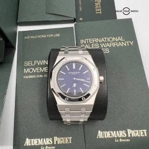 MINT Full Set Limited 250 Smoke Blue Royal Oak Jumbo Platinum/Titanium 15202IP