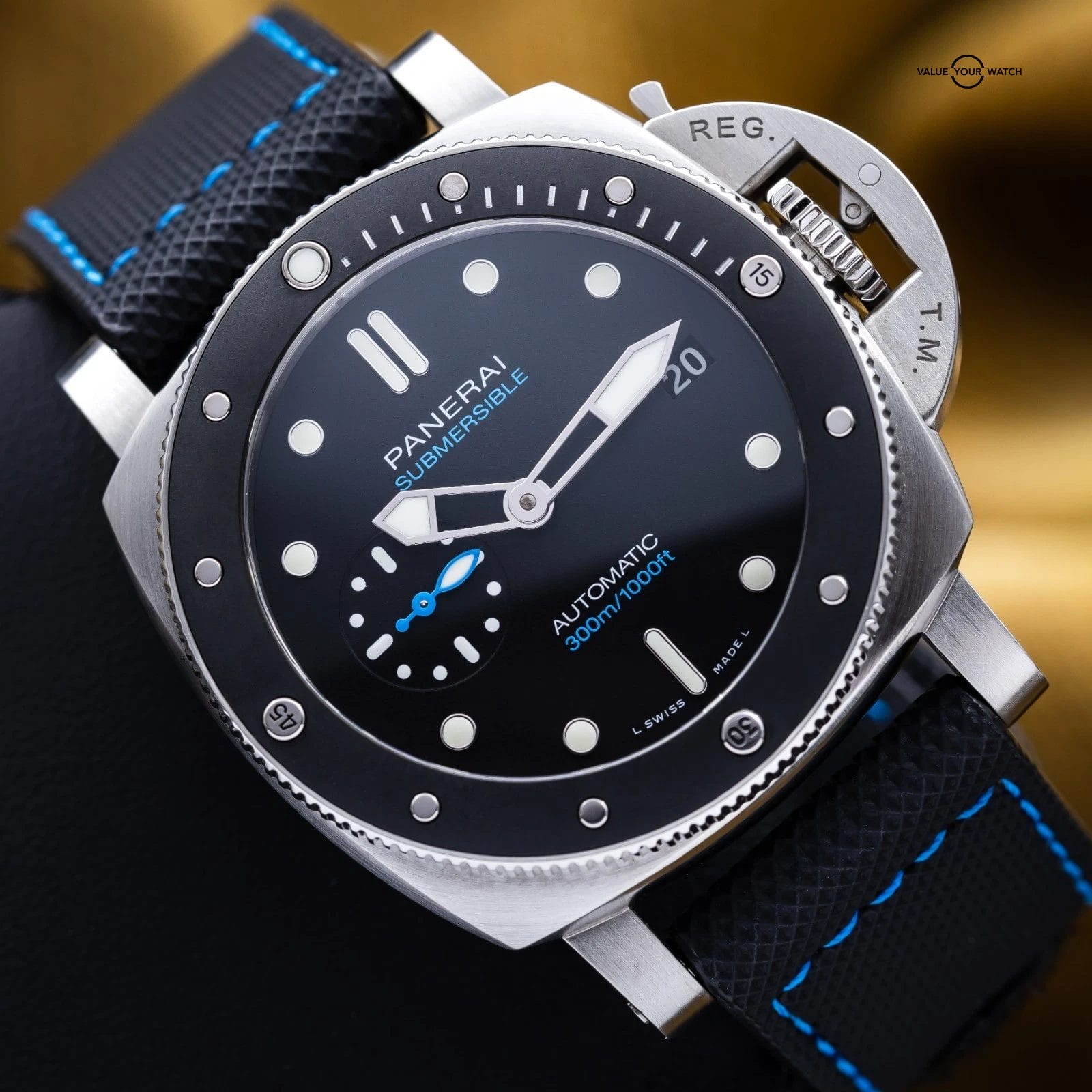 Panerai Submersible Black Dial Rubber 42mm PAM00683 PAM 683 - Full Set + Straps - Image 2