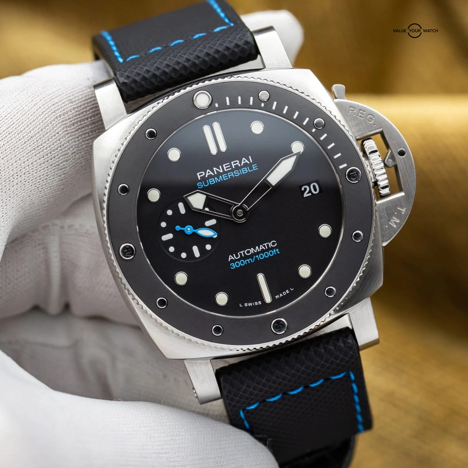 Panerai Submersible Black Dial Rubber 42mm PAM00683 PAM 683 - Full Set + Straps - Image 15