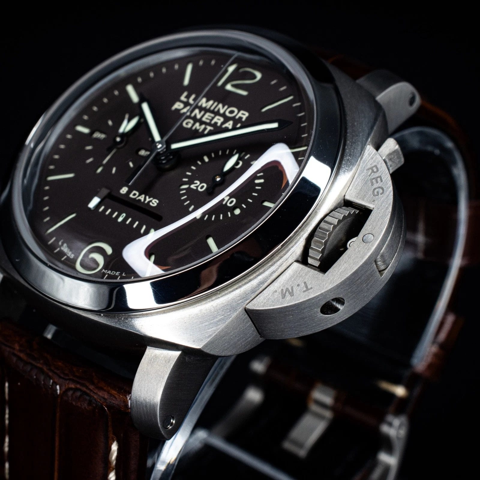 Panerai Luminor 1950 Chrono Monopulsante 8 Days GMT 44mm, Ref. PAM00311 w/ B&P - Image 6