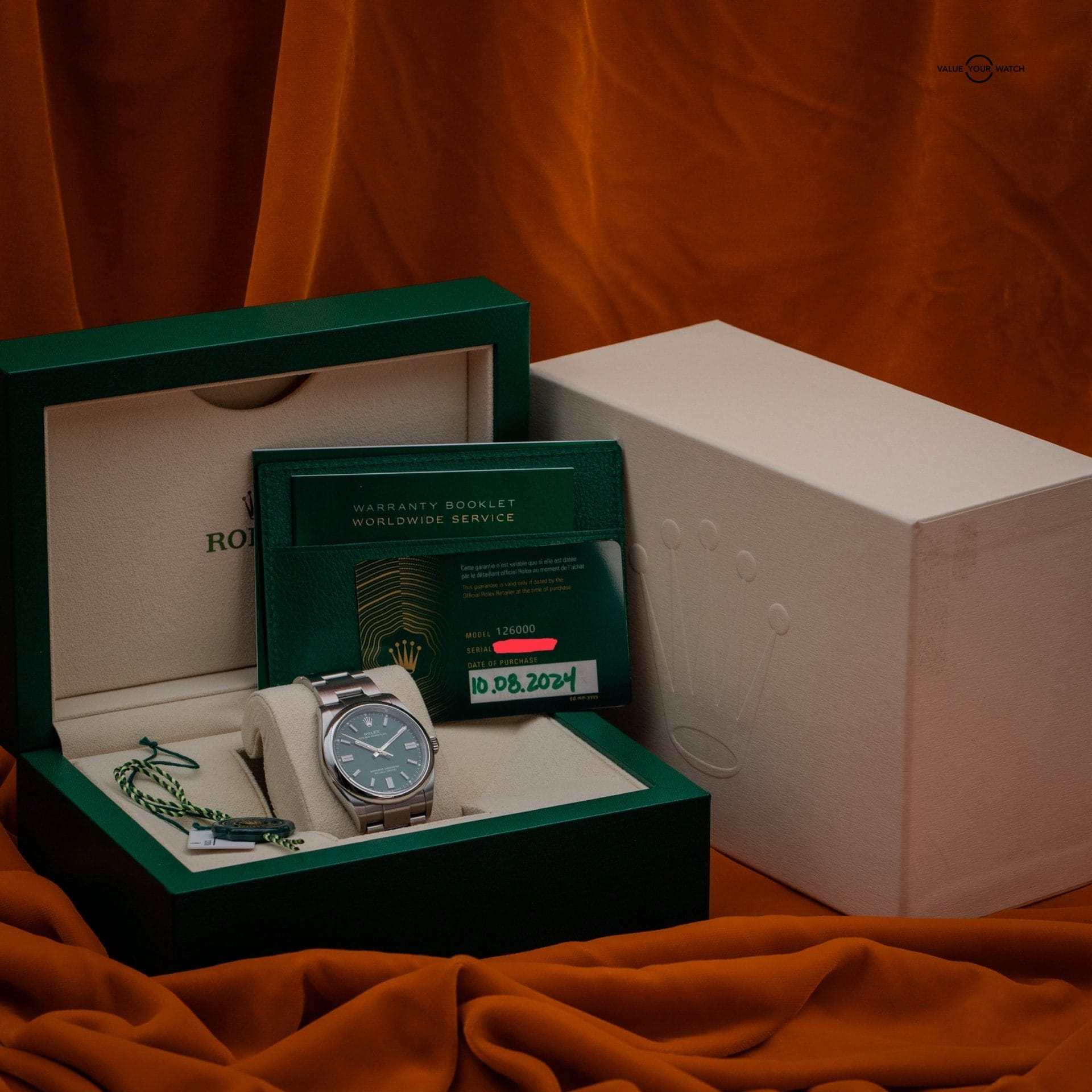 ROLEX OP GREEN DIAL FULL SET 2024 - Image 13