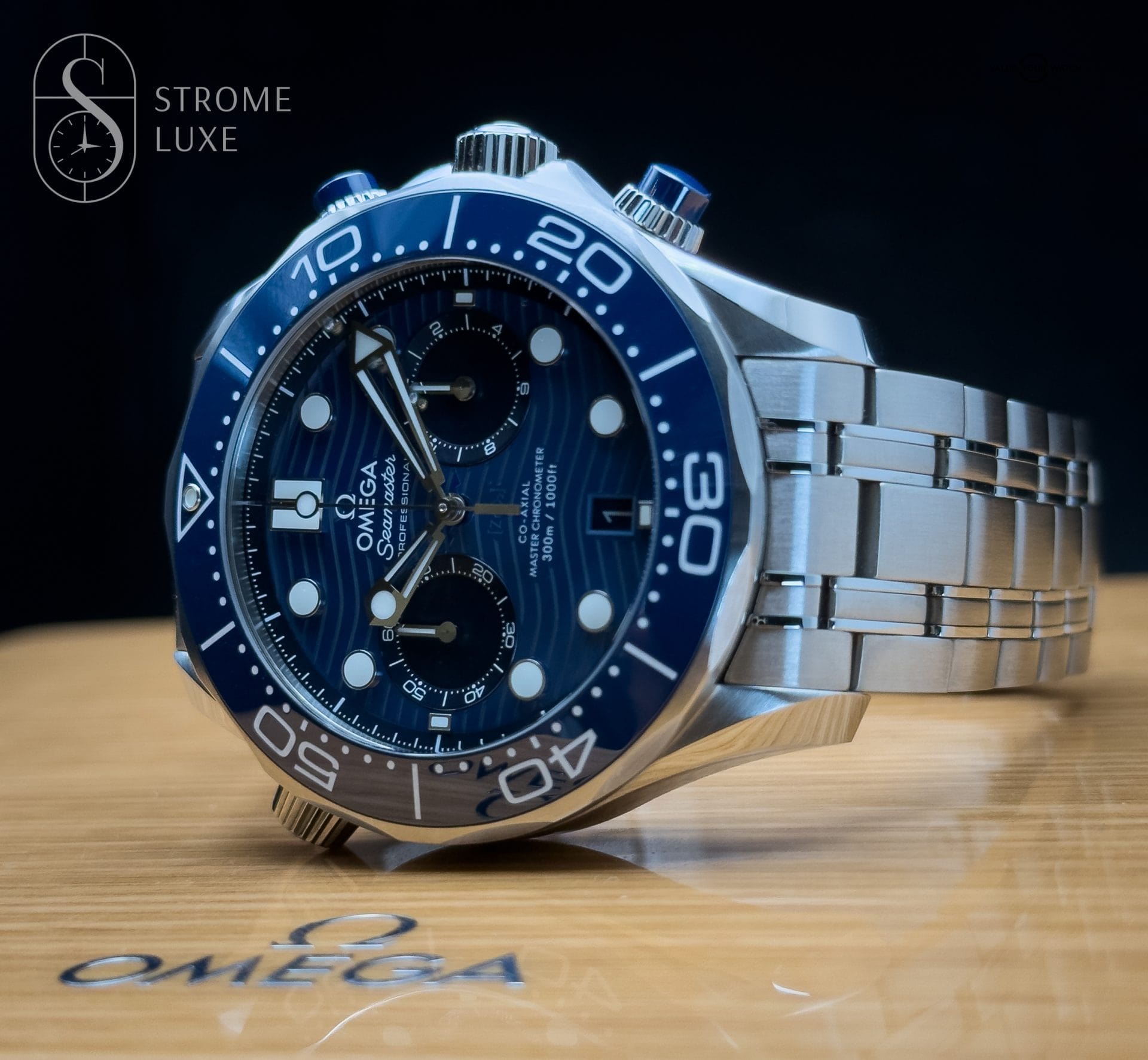 Omega Seamaster Diver 300m Chronograph Blue Dial Complete Set 210.30.44.51.03.001 - Image 2