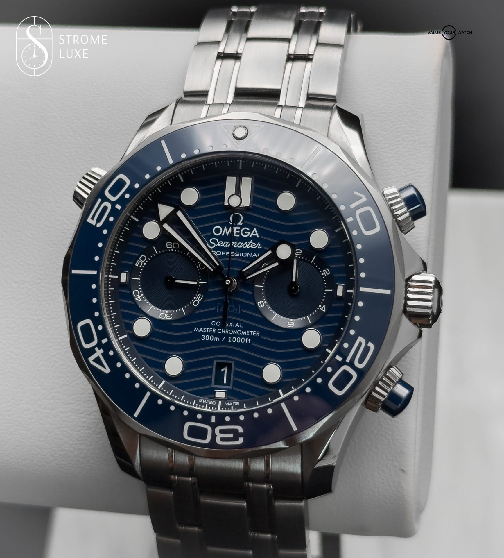 Omega Seamaster Diver 300m Chronograph Blue Dial Complete Set 210.30.44.51.03.001 - Image 5