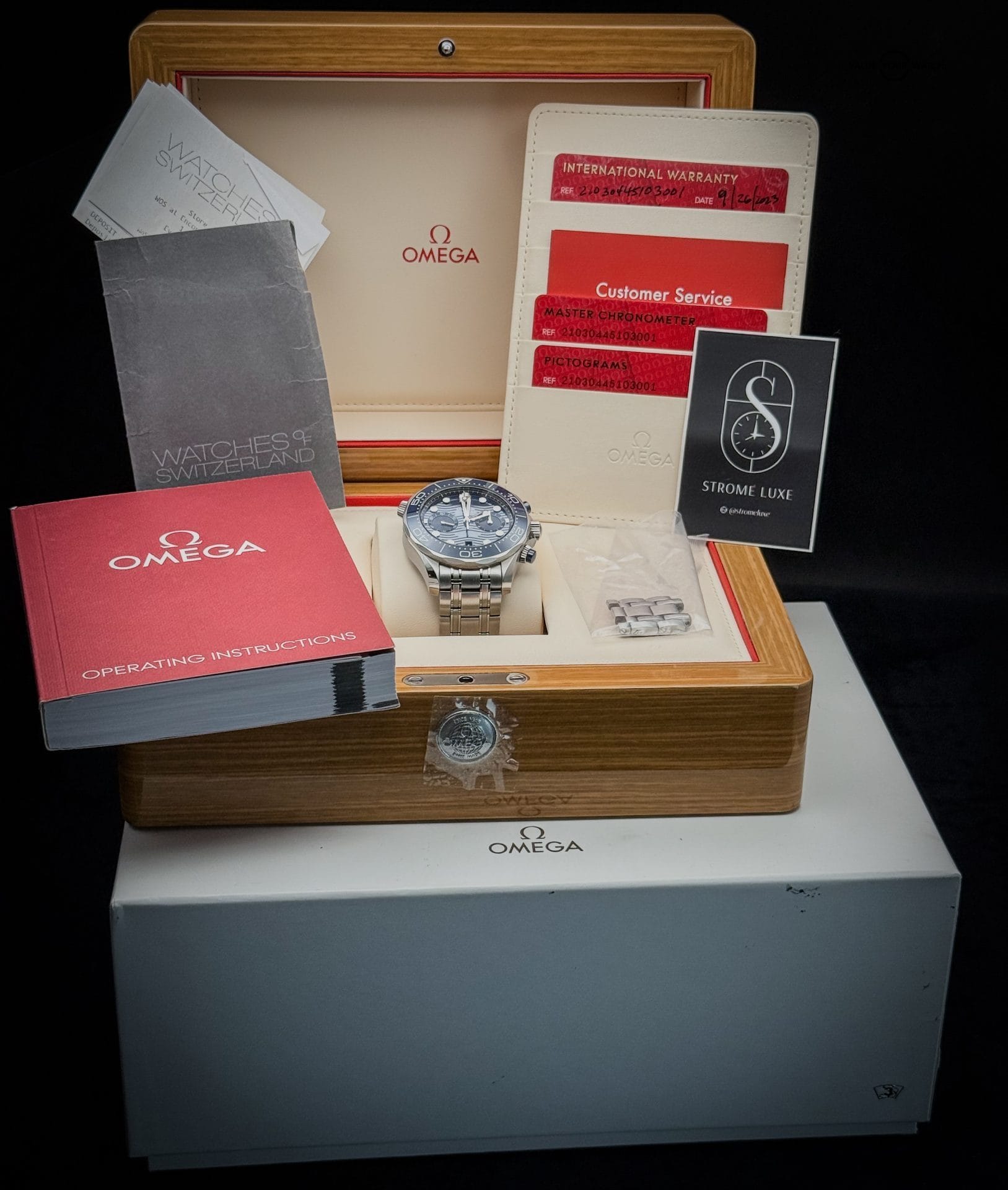 Omega Seamaster Diver 300m Chronograph Blue Dial Complete Set 210.30.44.51.03.001 - Image 4