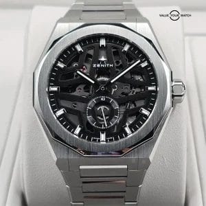 Zenith Defy Skyline Skeleton integrated 41mm in steel, full set xtra strap 2024!