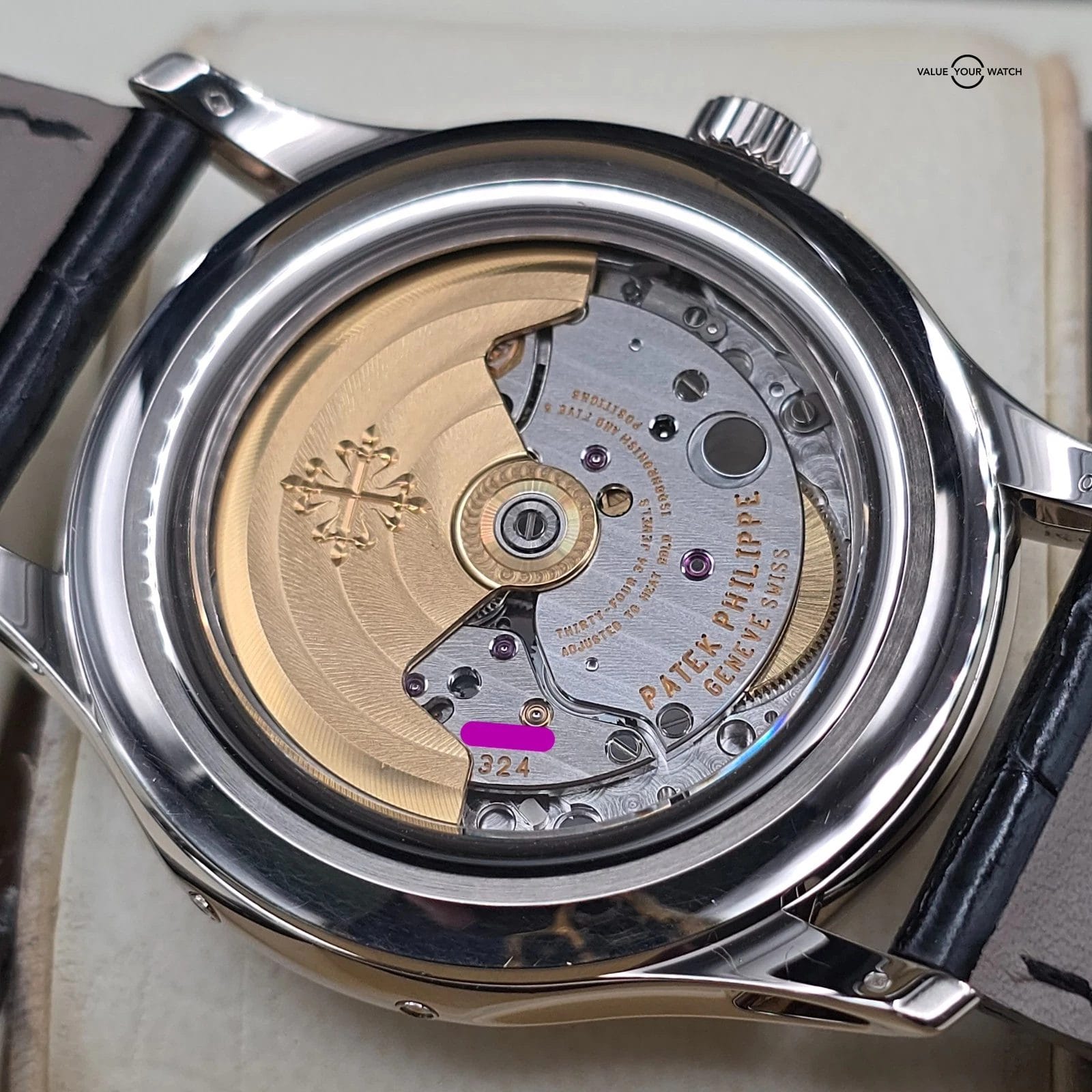 Patek Phillipe Annual Calendar Moonphase, 40mm WG Rhodium/Black dial, Full Set! - Image 3