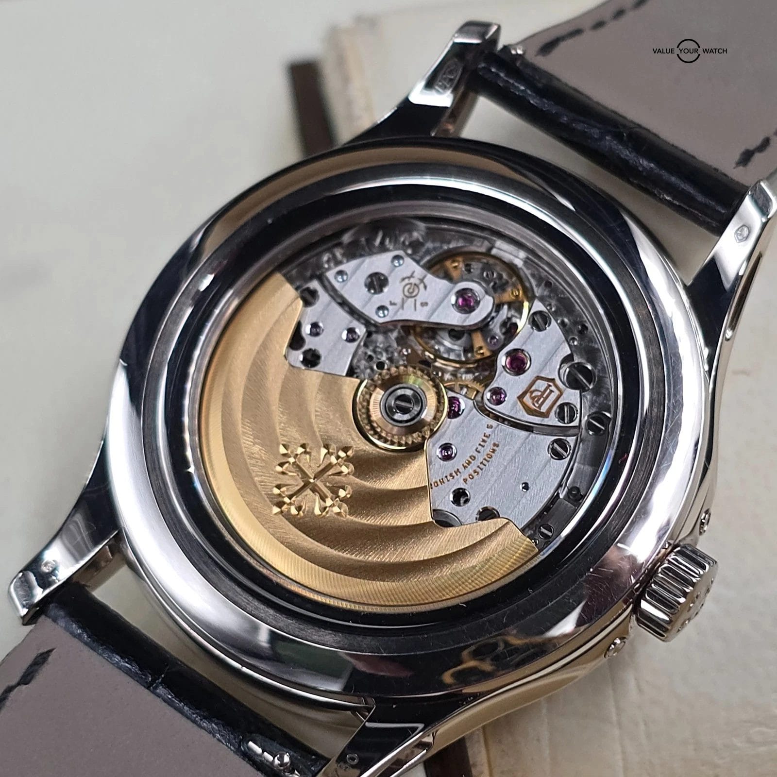 Patek Phillipe Annual Calendar Moonphase, 40mm WG Rhodium/Black dial, Full Set! - Image 4