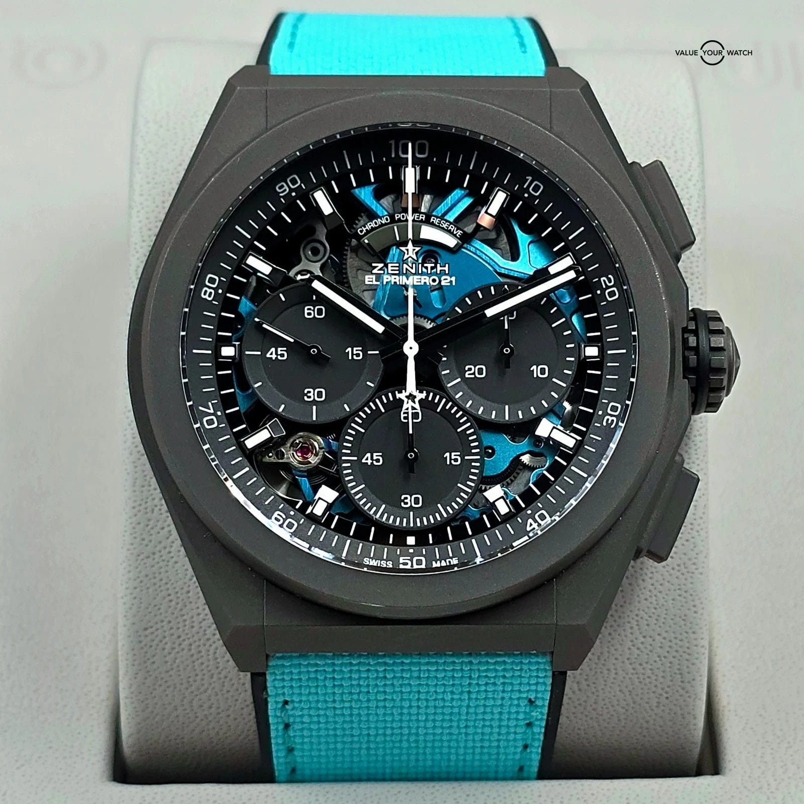 Zenith Defy El Primero 21, “Ultra Colour,” 1 of 8 Units worldwide in Turquoise!