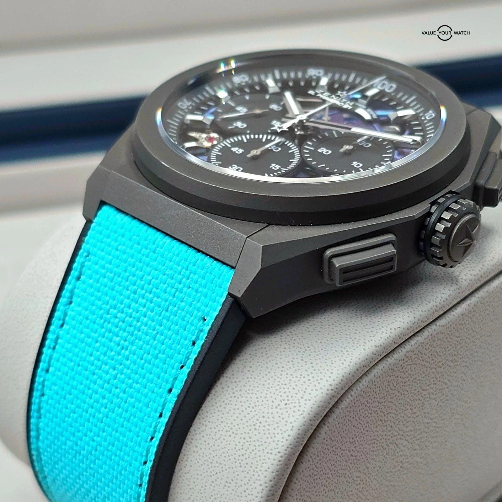 Zenith Defy El Primero 21, “Ultra Colour,” 1 of 8 Units worldwide in Turquoise! - Image 9