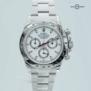 2013 Rolex Cosmograph Daytona 40mm 116520 “APH” White Dial Stainless Steel B/P!