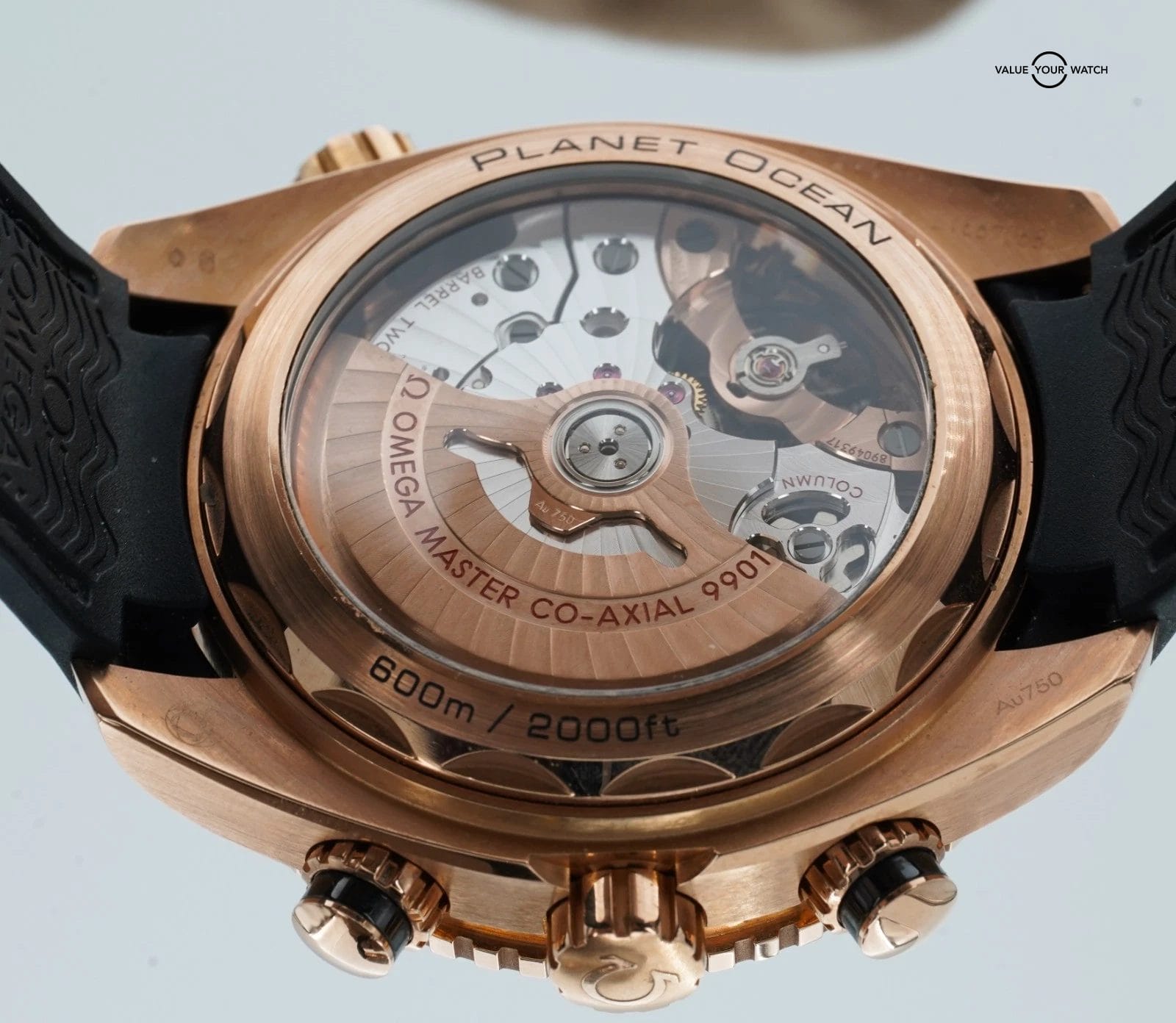 Omega Seamaster Planet Ocean Sedna Gold 45.5mm Black Dial 600m BOXES/PAPERS! - Image 7