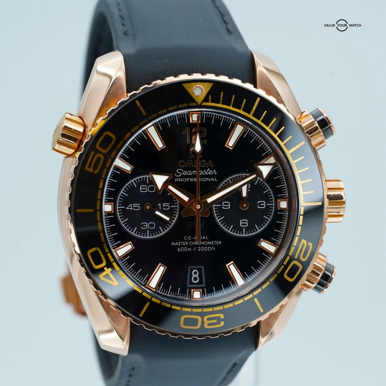 Omega Seamaster Planet Ocean Sedna Gold 45.5mm Black Dial 600m BOXES/PAPERS! - Image 13