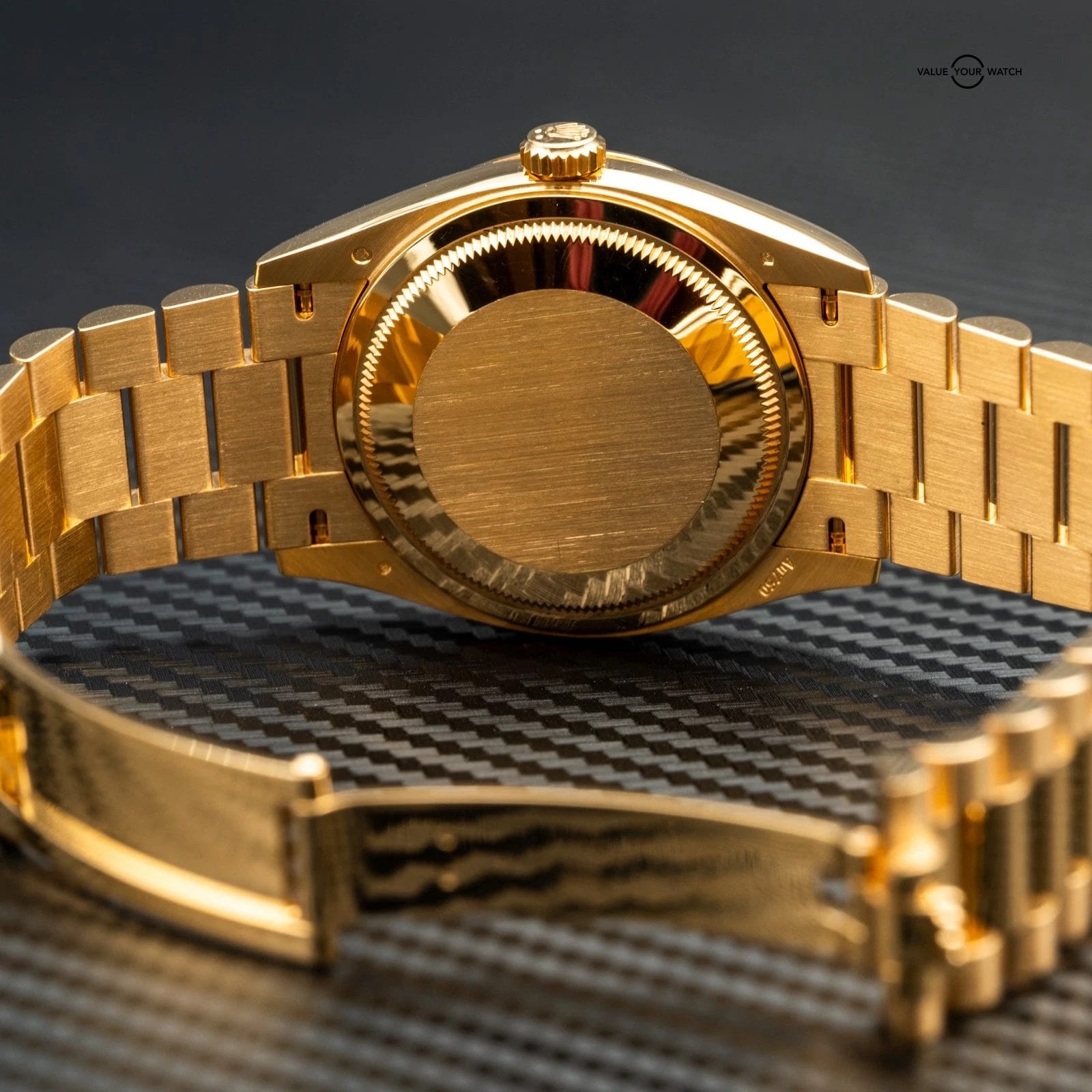 2024 Rolex Day-Date 36 128238 Mother of Pearl Dial w/ Baguettes (Yellow Gold) - Image 10