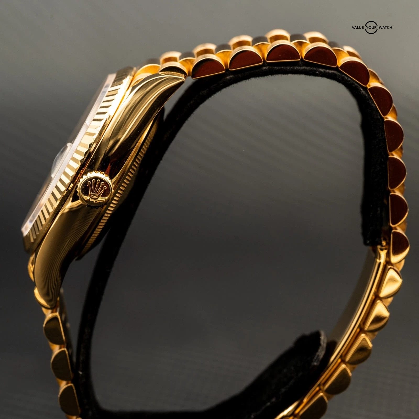 2024 Rolex Day-Date 36 128238 Mother of Pearl Dial w/ Baguettes (Yellow Gold) - Image 11