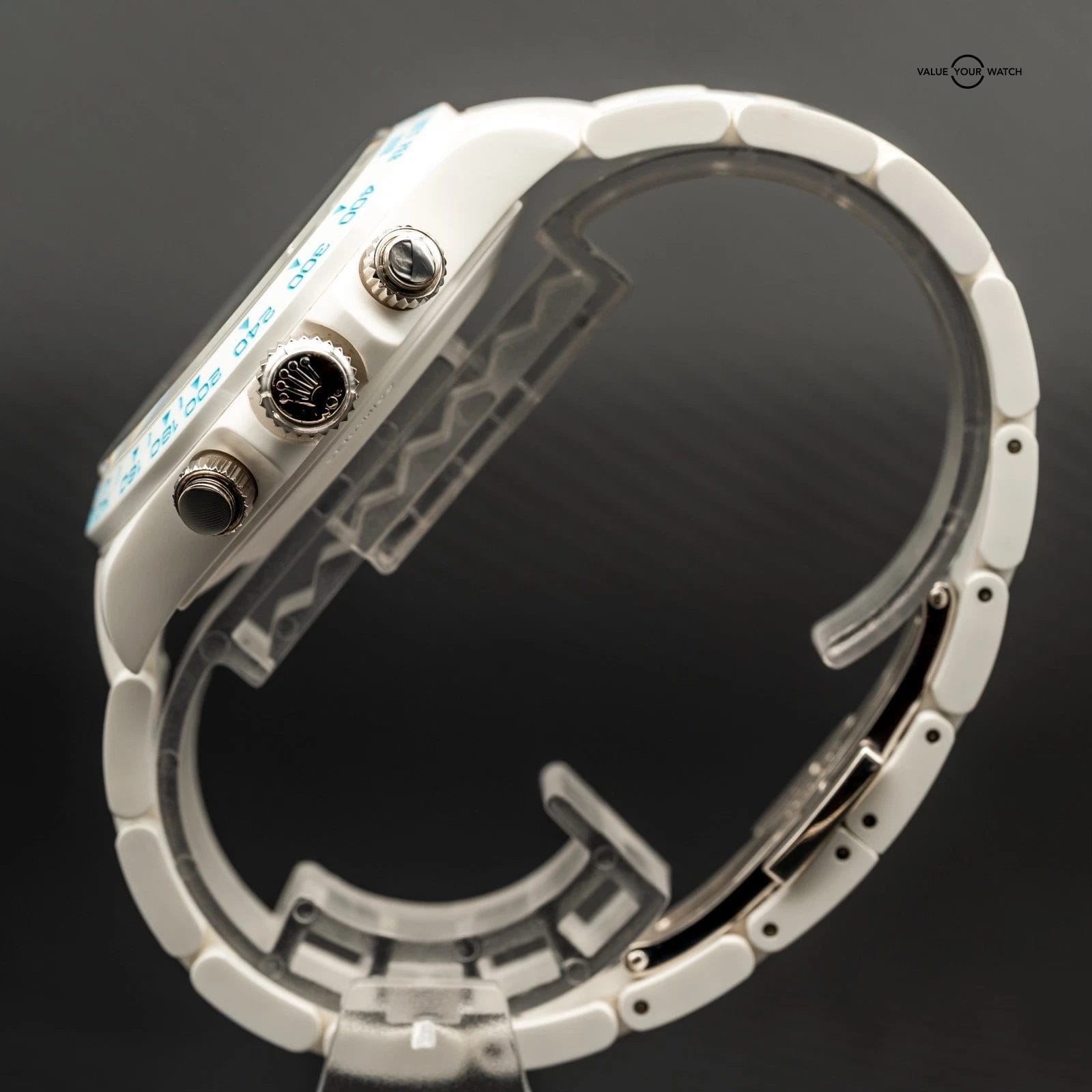 ROLEX Daytona Abu Dhabi White Ceramic Blue by AET Remould - Image 5