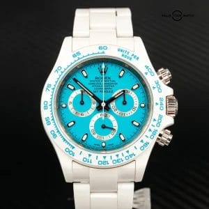 ROLEX Daytona Abu Dhabi White Ceramic Blue by AET Remould