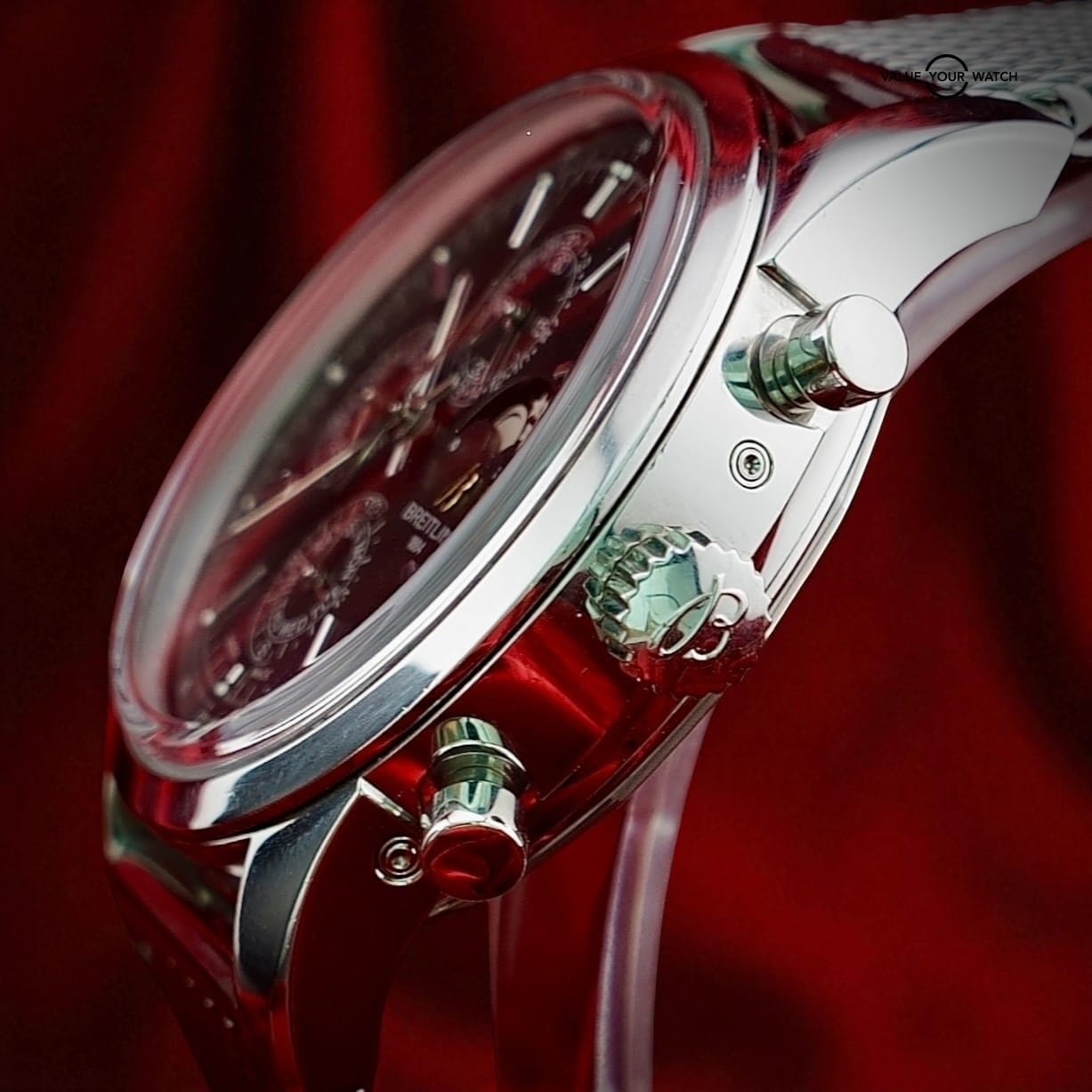 Breitling Transocean Chrono 1461 Moonphase 43mm – Steel Mesh Bracelet - Image 5