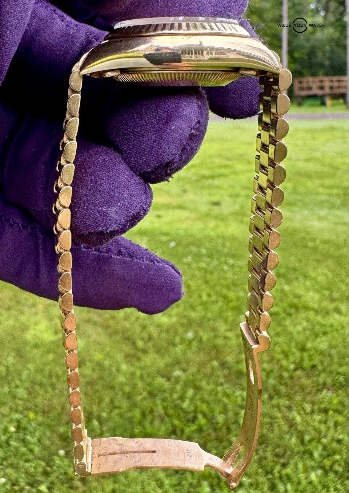 Rolex Lady-Datejust 26MM Silver Dial Yellow Gold President Bracelet (69178) - Image 3