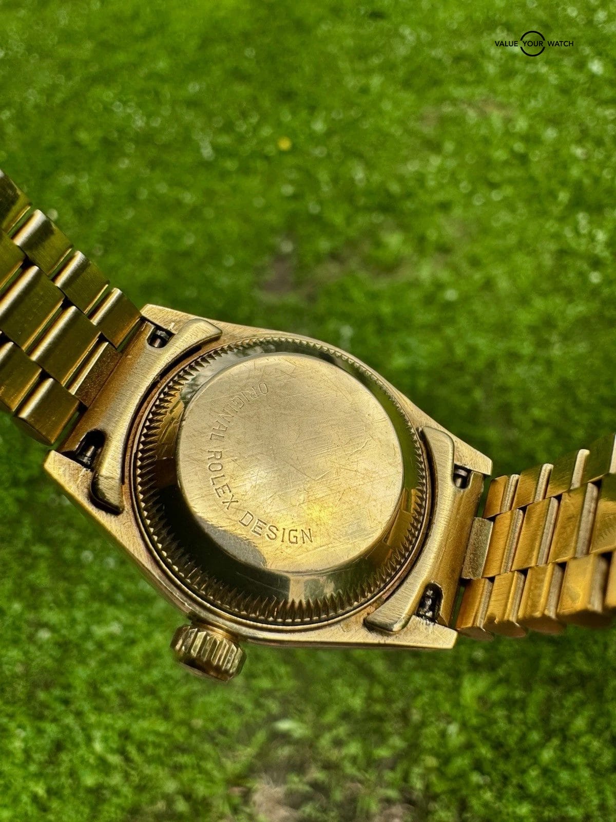 Rolex Lady-Datejust 26MM Silver Dial Yellow Gold President Bracelet (69178) - Image 9