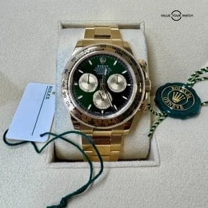2025 BOTH TAGS JULY 2025 Green Dial “John Mayer” 126508 Yellow Gold Daytona