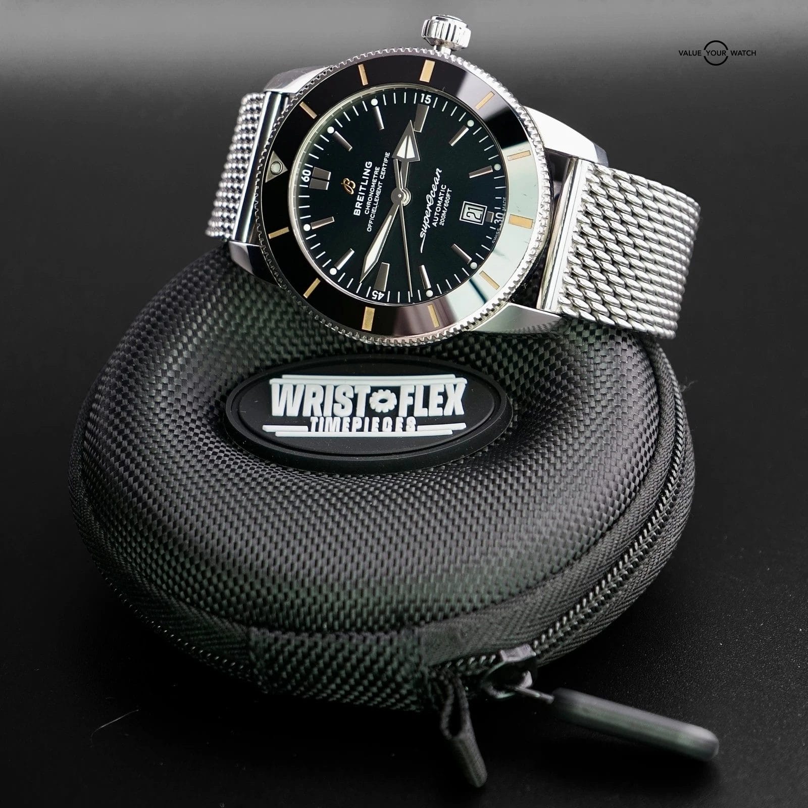 Breitling Superocean 46mm Heritage AB2020, Black Dial, Extra Strap & Buckle - Image 6