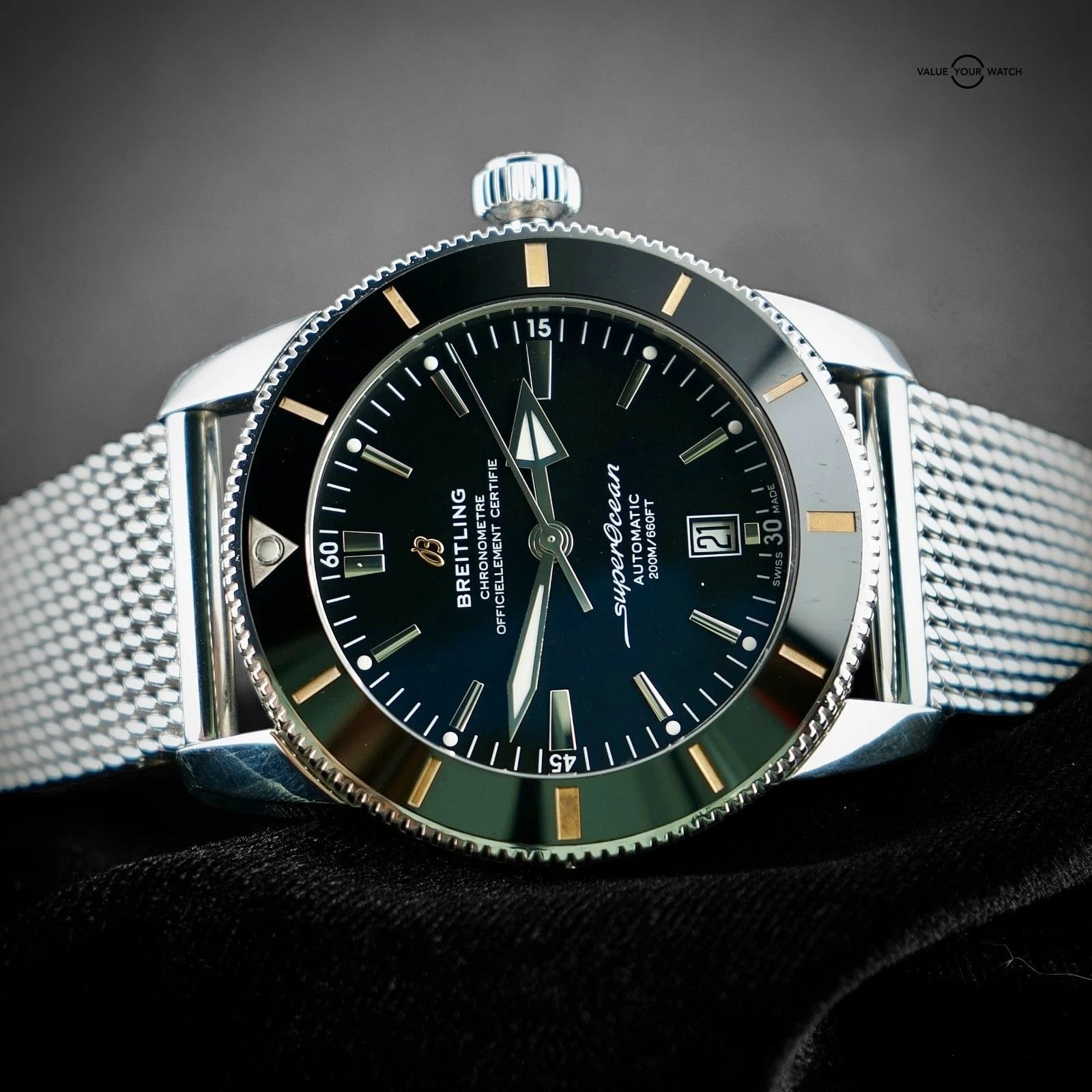 Breitling Superocean 46mm Heritage AB2020, Black Dial, Extra Strap & Buckle