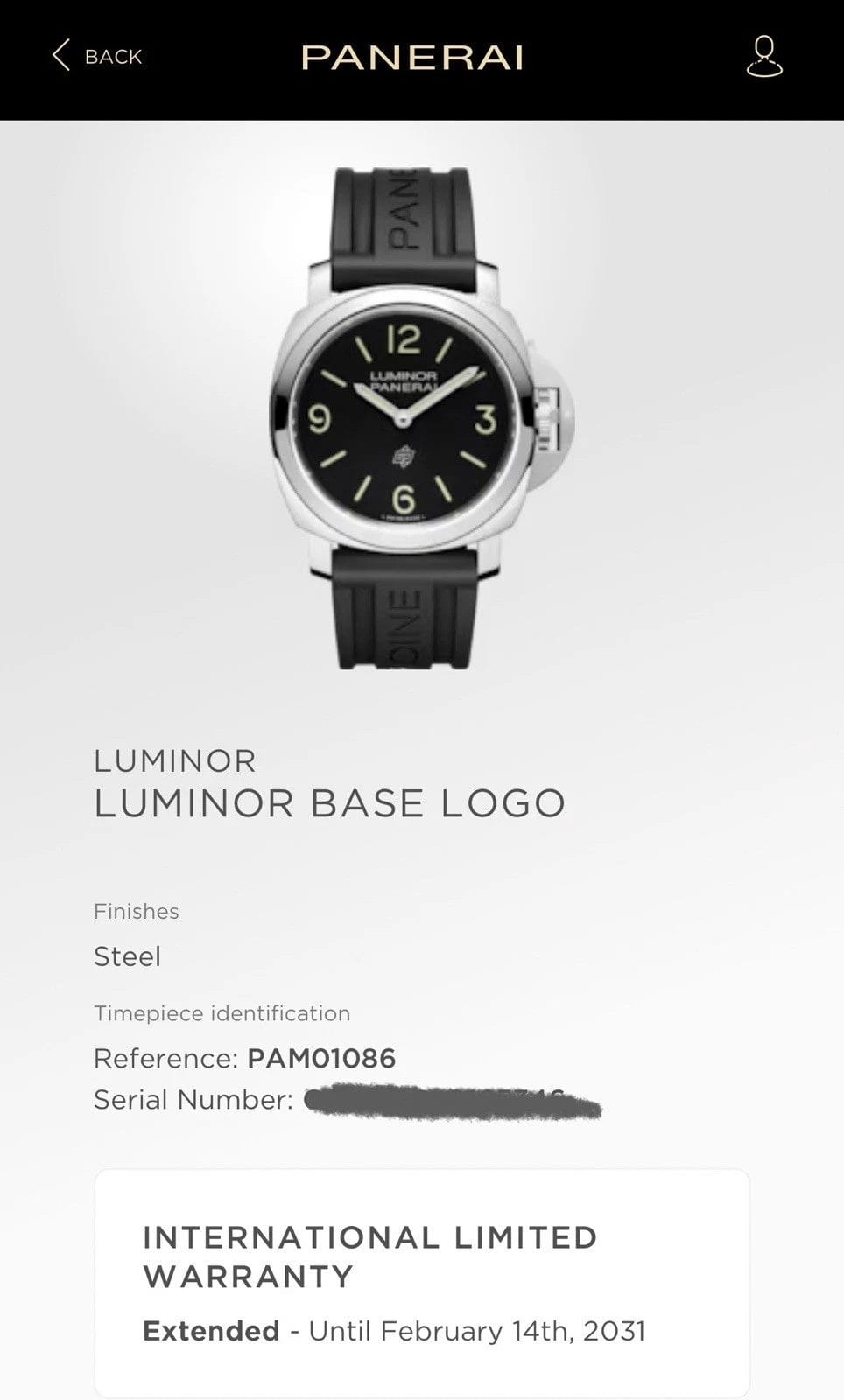 Panerai Luminor PAM01086 - 44mm Black Dial - 2023 Full Set - Two Straps - Image 7