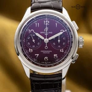 Breitling Premier B09 Chronograph 40mm Burgundy Dial 1 of 250 AB0930 – Full Set